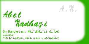 abel nadhazi business card